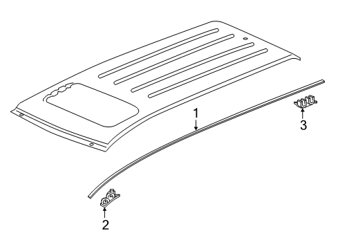 2023 Honda Odyssey Exterior Trim - Roof Diagram 2