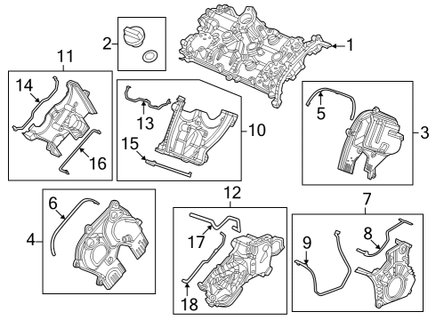 2024 Honda Pilot COVER ASSY Diagram for 11910-6FB-A00