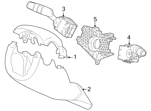 2024 Honda Pilot CVR, COLUMN (UPPER) Diagram for 77350-T90-A01