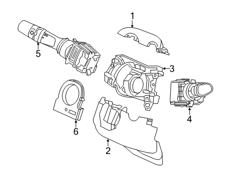 2022 Honda Passport Shroud, Switches & Levers Diagram