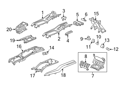 2022 Honda HR-V Center Console Diagram 3