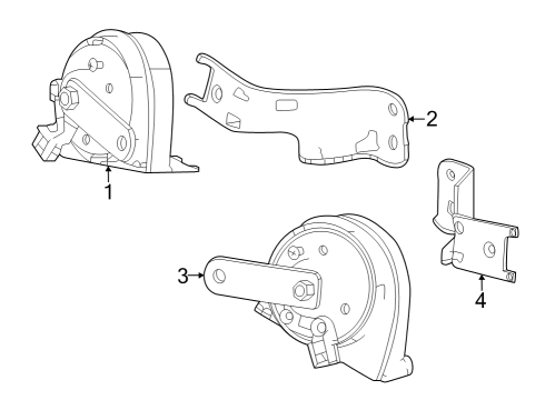 2024 Honda Accord HORN ASSY Diagram for 38100-30A-A01