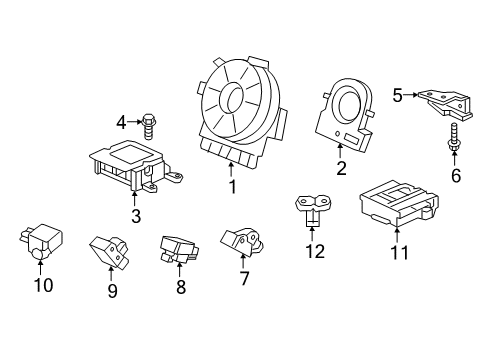 2022 Honda Pilot Air Bag Components Diagram 2