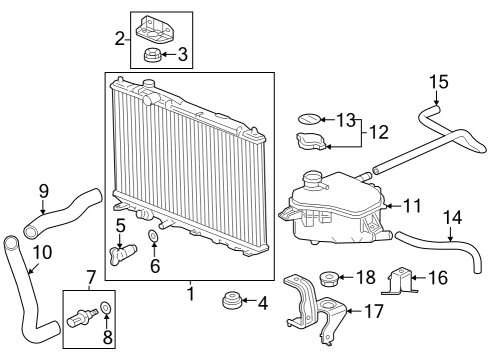 2023 Honda Civic Radiator & Components Diagram 3