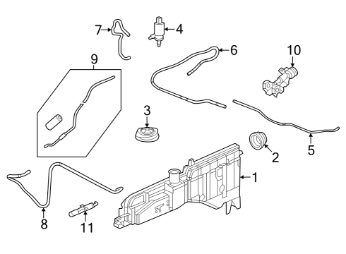 2023 Honda Pilot Wiper & Washer Components Diagram 2