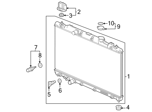 2023 Honda HR-V Radiator & Components Diagram