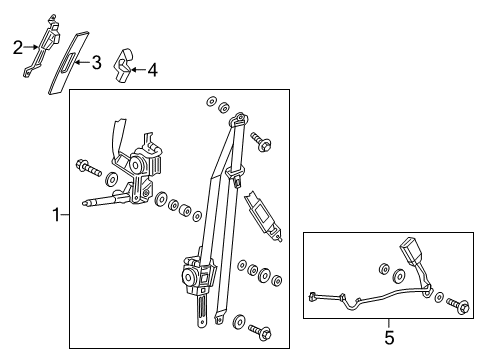 2022 Honda HR-V Seat Belt Diagram 1