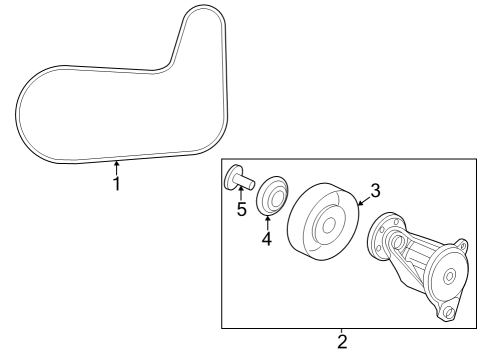 2024 Honda Pilot BELT, ALTERNATOR Diagram for 31110-6FB-A02