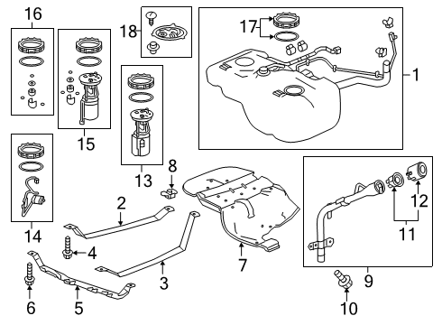 2023 Honda Passport Fuel System Components Diagram