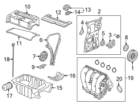 Chain (176L) (Borg Warner) Diagram for 14401-PPA-004
