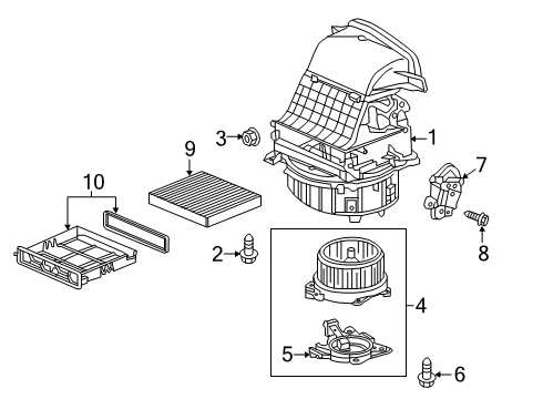 2022 Honda Passport A/C & Heater Control Units Diagram 1