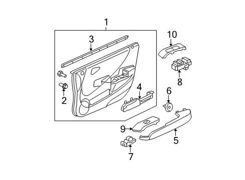 Set Switch Assembly, Power Window M Diagram for 06358-SAA-406
