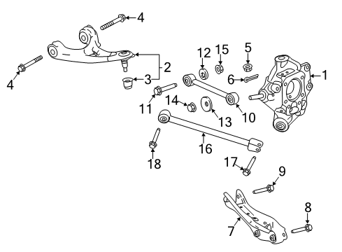 2023 Honda Ridgeline Rear Suspension Diagram