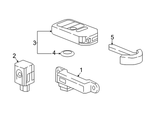 2023 Honda Civic Keyless Entry Components Diagram 1