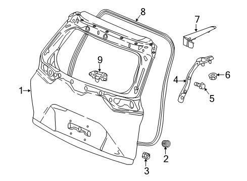 2022 Honda CR-V Gate & Hardware Diagram