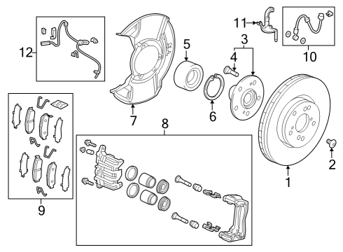 2024 Honda CR-V Front Brakes Diagram 2