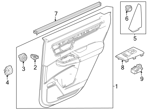 2023 Honda CR-V LNG, L- RR- *NH900L* Diagram for 83750-3A0-A01ZC