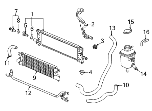 2022 Honda CR-V Radiator & Components Diagram 3