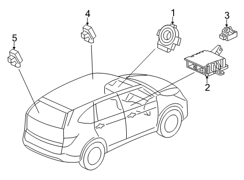 2022 Honda CR-V Air Bag Components Diagram 2