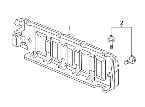 2023 Honda Ridgeline Interior Trim - Tail Gate Diagram
