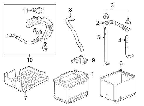 2023 Honda Civic SENSOR, BATTERY Diagram for 38920-TBT-H01