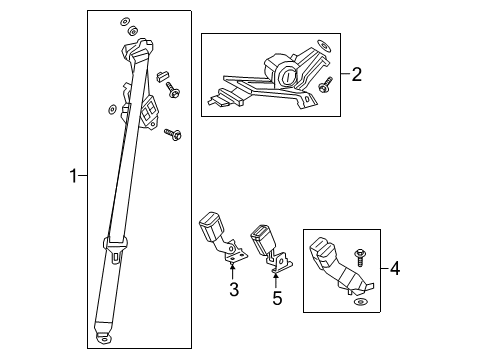 2022 Honda CR-V Hybrid Seat Belt Diagram 2