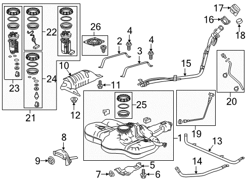 2022 Honda HR-V Fuel System Components Diagram 2