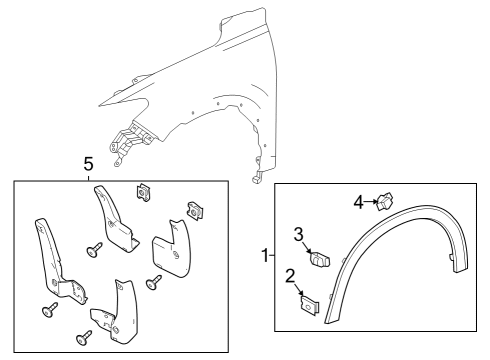 2024 Honda HR-V Exterior Trim - Fender Diagram