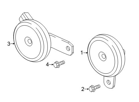 2022 Honda CR-V Hybrid Horn Diagram