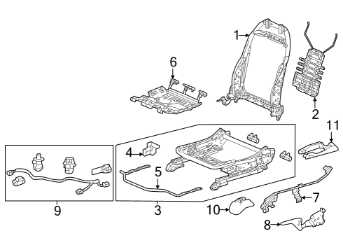 2023 Honda CR-V Tracks & Components Diagram 1