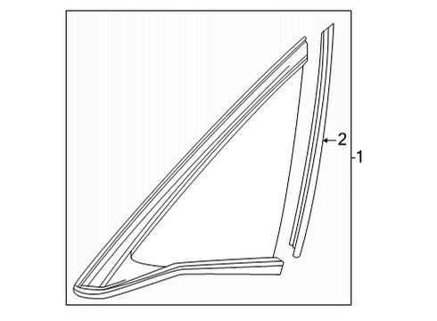 2022 Honda Civic Glass & Hardware - Quarter Panel Diagram 1