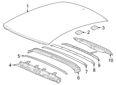 2024 Honda HR-V Roof & Components Diagram 1