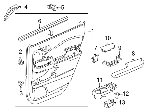 2022 Honda Passport Rear Door Diagram 3