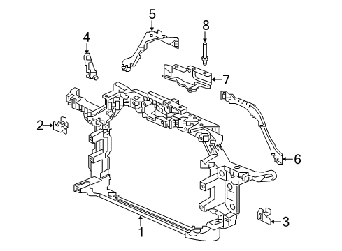 2022 Honda CR-V Radiator Support Diagram