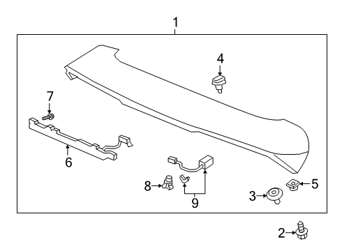 2022 Honda Passport Rear Spoiler Diagram