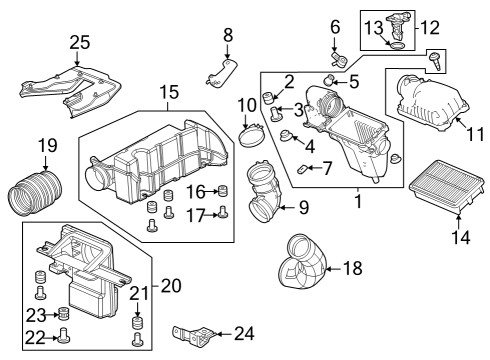 2023 Honda CR-V SENSOR, OXYGEN Diagram for 36532-6MA-J01