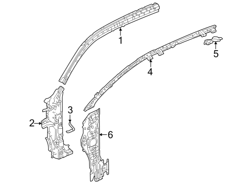 2024 Honda CR-V Hinge Pillar Diagram