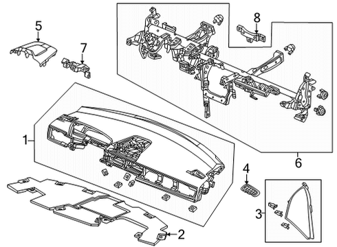 2022 Honda Civic Cluster & Switches, Instrument Panel Diagram 2