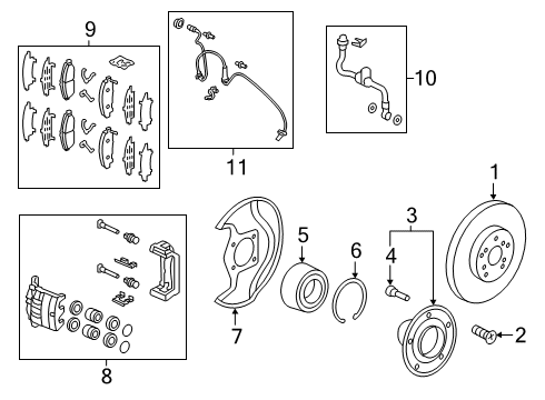 2022 Honda Passport Front Brakes Diagram
