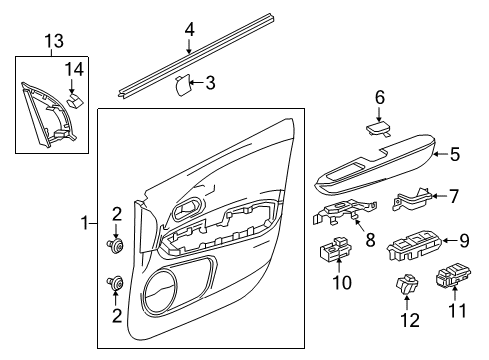 2022 Honda HR-V Mirrors Diagram 1