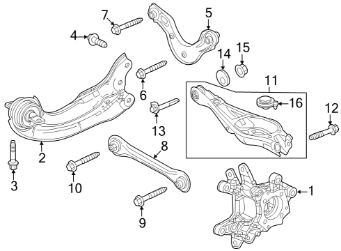 2023 Honda HR-V KNUCKLE, R- RR Diagram for 52210-3W0-A00