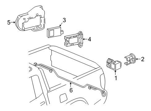 2022 Honda Ridgeline Electrical Components - Rear Bumper Diagram