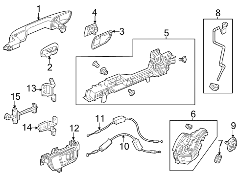 2023 Honda Accord Hybrid Lock & Hardware Diagram