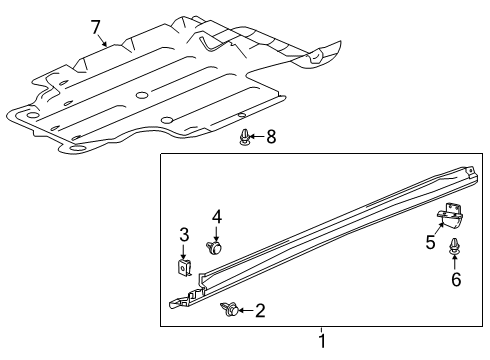 2022 Honda Passport Exterior Trim - Pillars Diagram