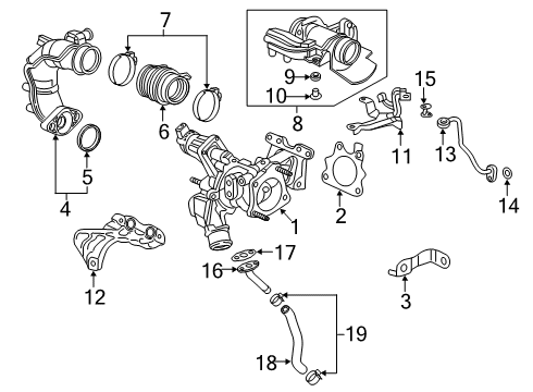 2022 Honda Accord Hybrid Turbocharger & Components Diagram 1