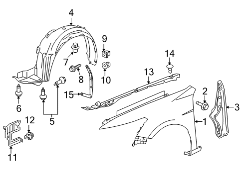 Striker,Engine Co Diagram for 91547-TK4-A01