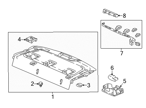 2022 Honda Accord Hybrid Interior Trim - Rear Body Diagram 1