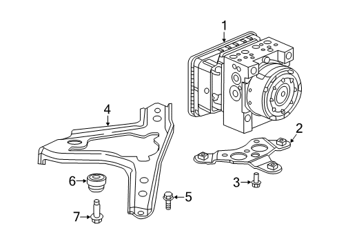 2022 Honda Pilot ABS Components Diagram