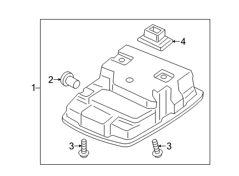 2023 Honda Ridgeline Overhead Console Diagram