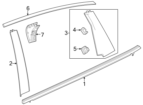 2023 Honda HR-V MOLDING, R- RR Diagram for 72925-3W0-A01